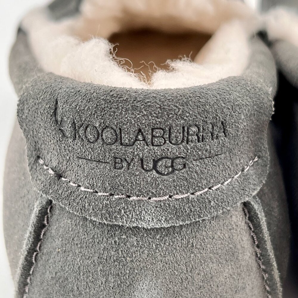 Koolaburra By UGG Suede Tipton slipper Size 9 Sting Gray Fax Bed Lining NWOB - Picture 8 of 9
